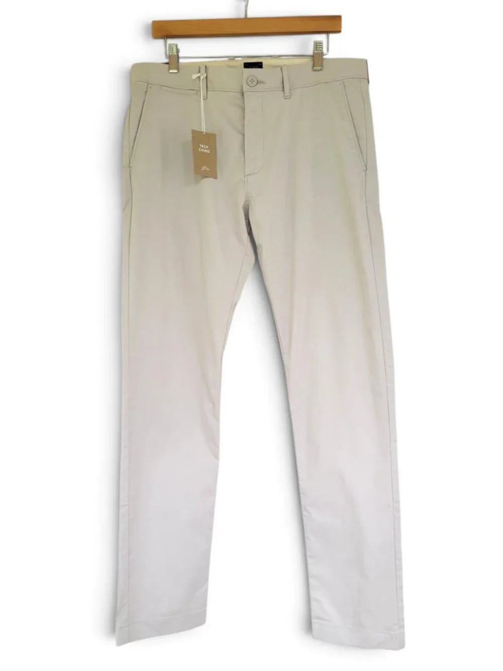 J Crew Men's Slim Fit Tech Chino in Ashen Taupe 34/34